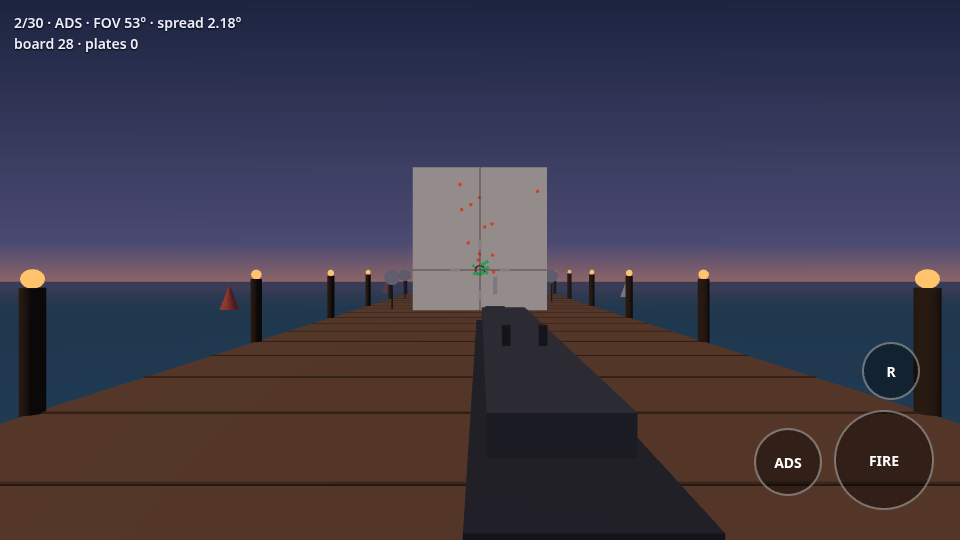 Three.js FPS Weapon Feel (recoil, ADS, touch aim)